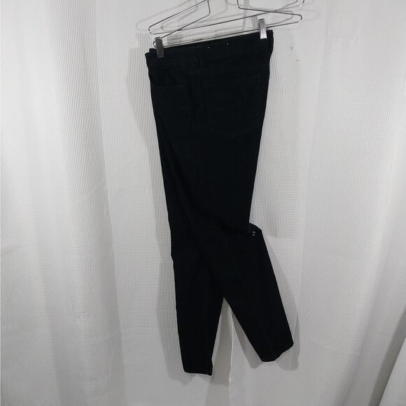 ANN TAYLOR LOFT! RICH BLACK FINE WALE CORDUROY STRETCH SKINNY PANTS SLACKS!SZ 10 - Picture 7 of 11
